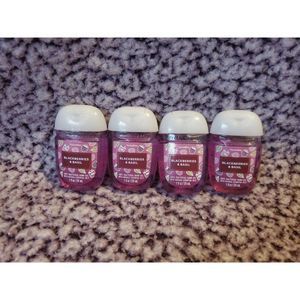 Bath & Body Works Mini Blackberries & Basil Hand Sanitizer Set of 4